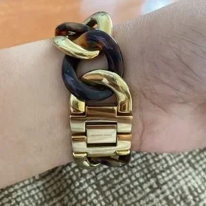 Michael Kors Chain Link Watch tort/gold $150 MICHAEL Michael Kors | Accessories | Michael Kors Chain Link  main image 2